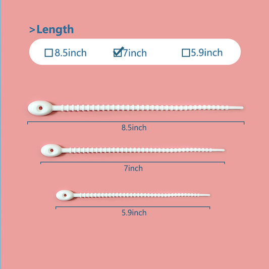 15cm colorful silicone cable ties toy accessories lanyard non-woven text cable ties lanyard reusable - image 2