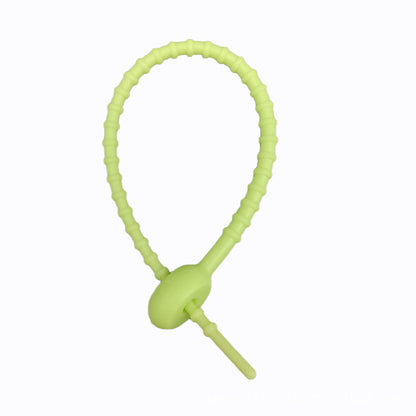 15cm colorful silicone cable ties toy accessories lanyard non-woven text cable ties lanyard reusable - image 5