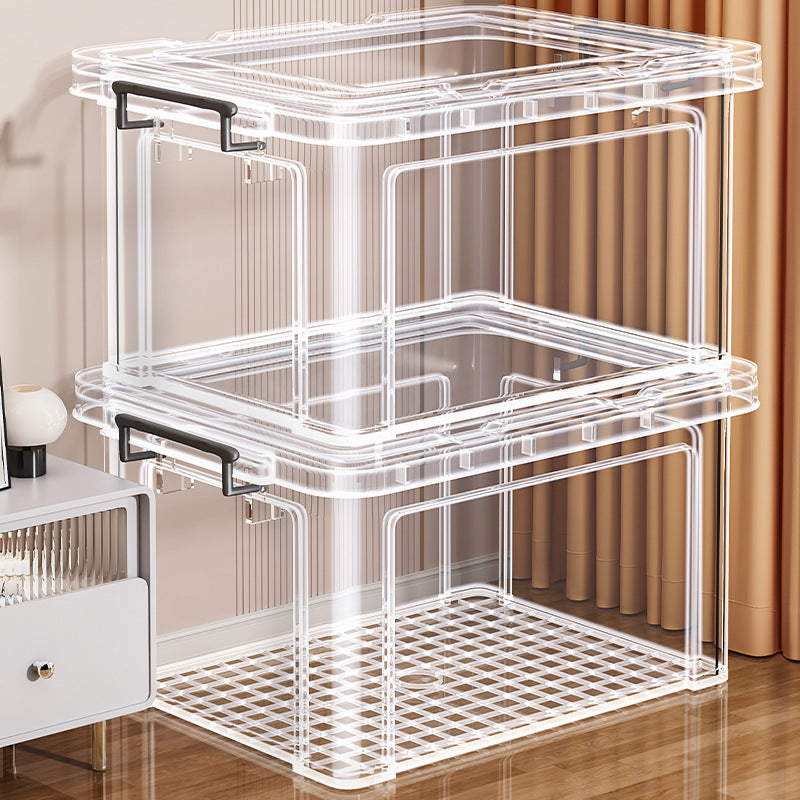 Transparent Storage Box Household Plastic Storage Box Wardrobe Clothes Large Capacity Toy Snack Storage Box - image 1