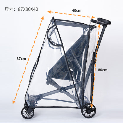 Baby Stroller Rain Cover, Windproof Cover, Warm T18 T2 Wind Shield, Dustproof Raincoat - image 2