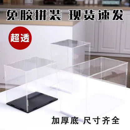 High Transparent Acrylic Display Box Hand Storage Cabinet Assembled Model Cover Toy Building Blocks Dust-proof Box Glue-free - image 1