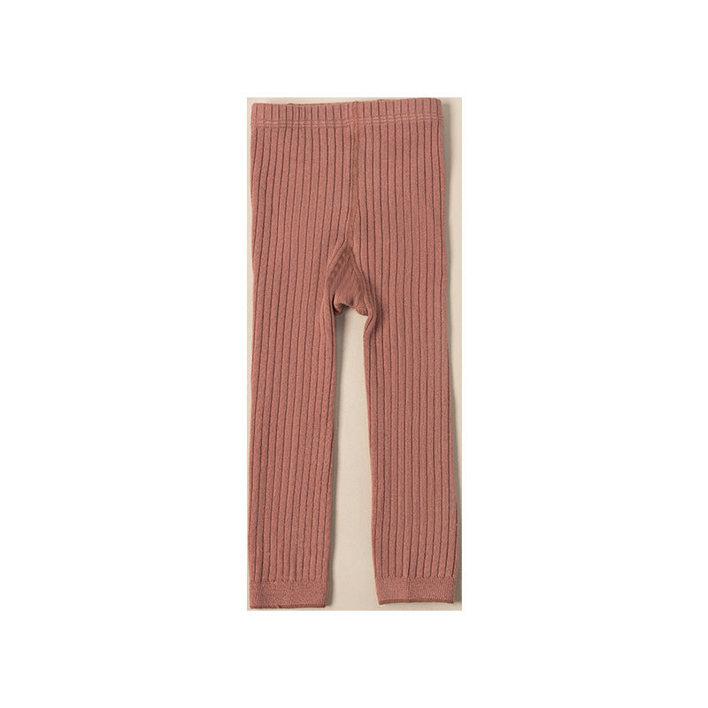 Two-Needle Polyester Girls' Ankle-Length Pants Cross-Border Korean-Style Wide Striped Baby's Leggings Spring and Autumn Thin Children's Pantyhose - image 5