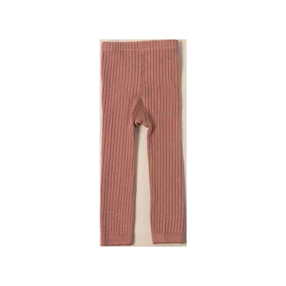 Two-Needle Polyester Girls' Ankle-Length Pants Cross-Border Korean-Style Wide Striped Baby's Leggings Spring and Autumn Thin Children's Pantyhose - image 5