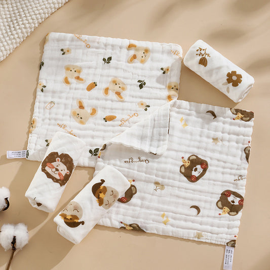 Baby towel gauze newborn saliva towel children's square towel baby's towel class a wash face bath absorbent soft - image 1