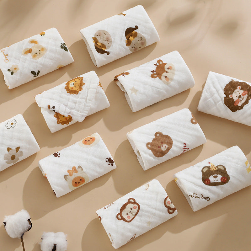 Baby towel gauze newborn saliva towel children's square towel baby's towel class a wash face bath absorbent soft - image 2