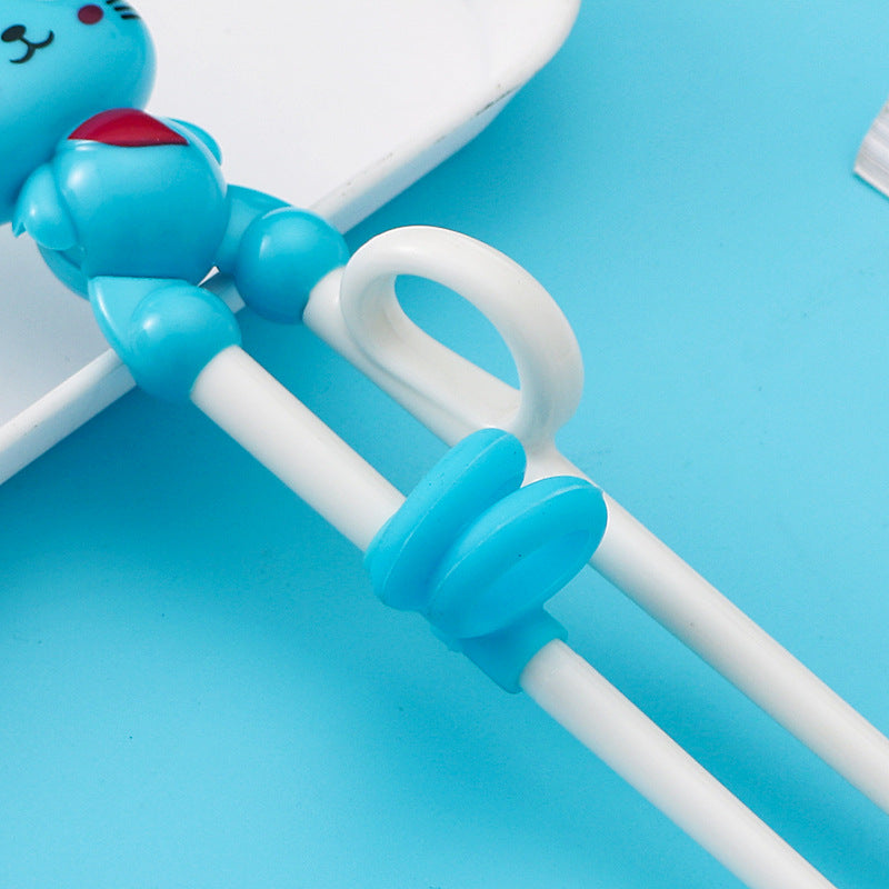 Cartoon children learning and training chopsticks baby correction chopsticks complementary food feeding auxiliary chopsticks creative practice chopsticks wholes - image 2
