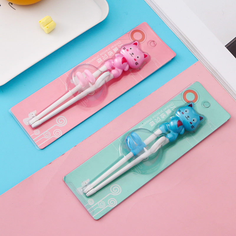 Cartoon children learning and training chopsticks baby correction chopsticks complementary food feeding auxiliary chopsticks creative practice chopsticks wholes - image 3