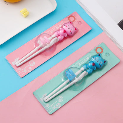 Cartoon children learning and training chopsticks baby correction chopsticks complementary food feeding auxiliary chopsticks creative practice chopsticks wholes - image 3