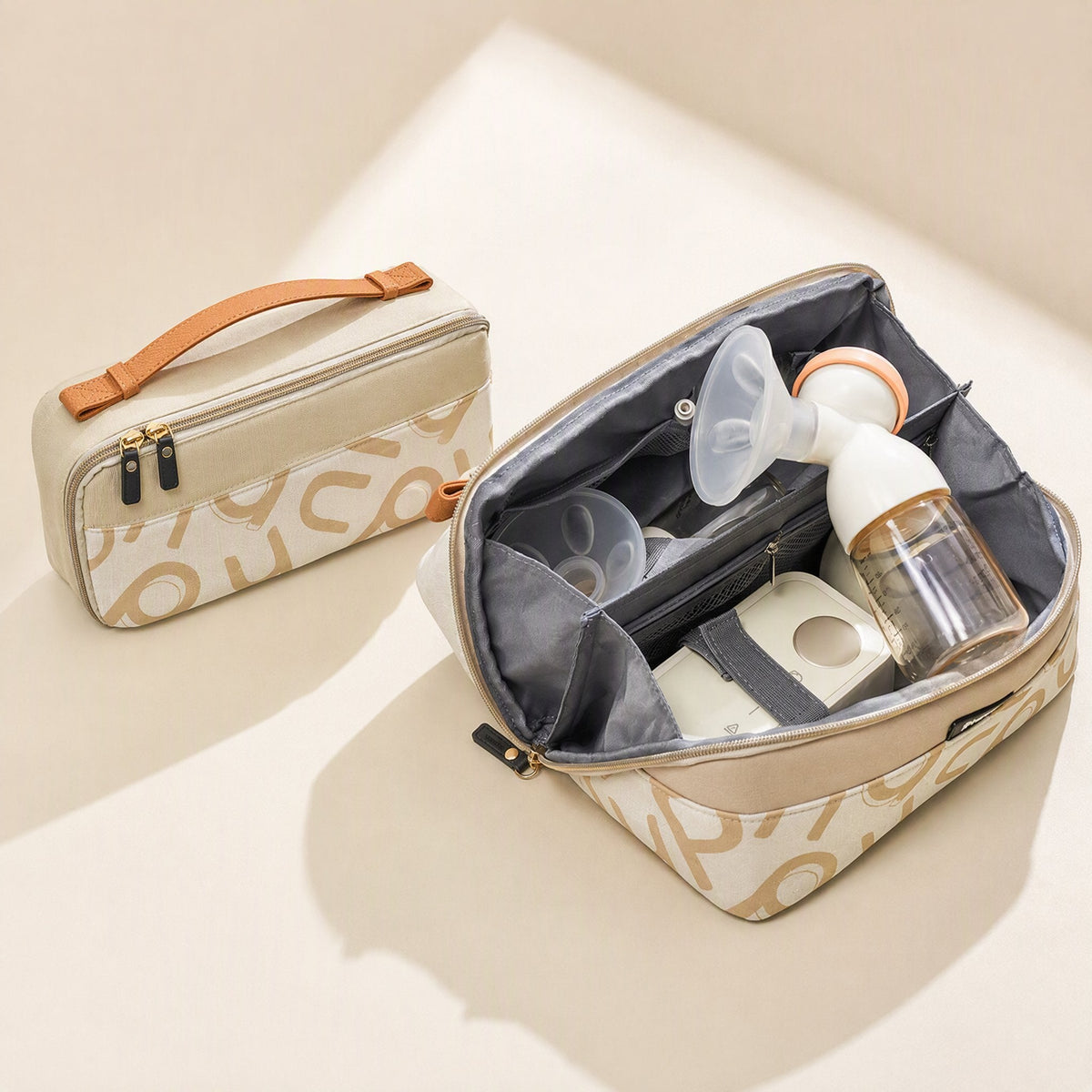 Cube-shaped breast pump storage bag made from 600D Oxford cloth - view 2