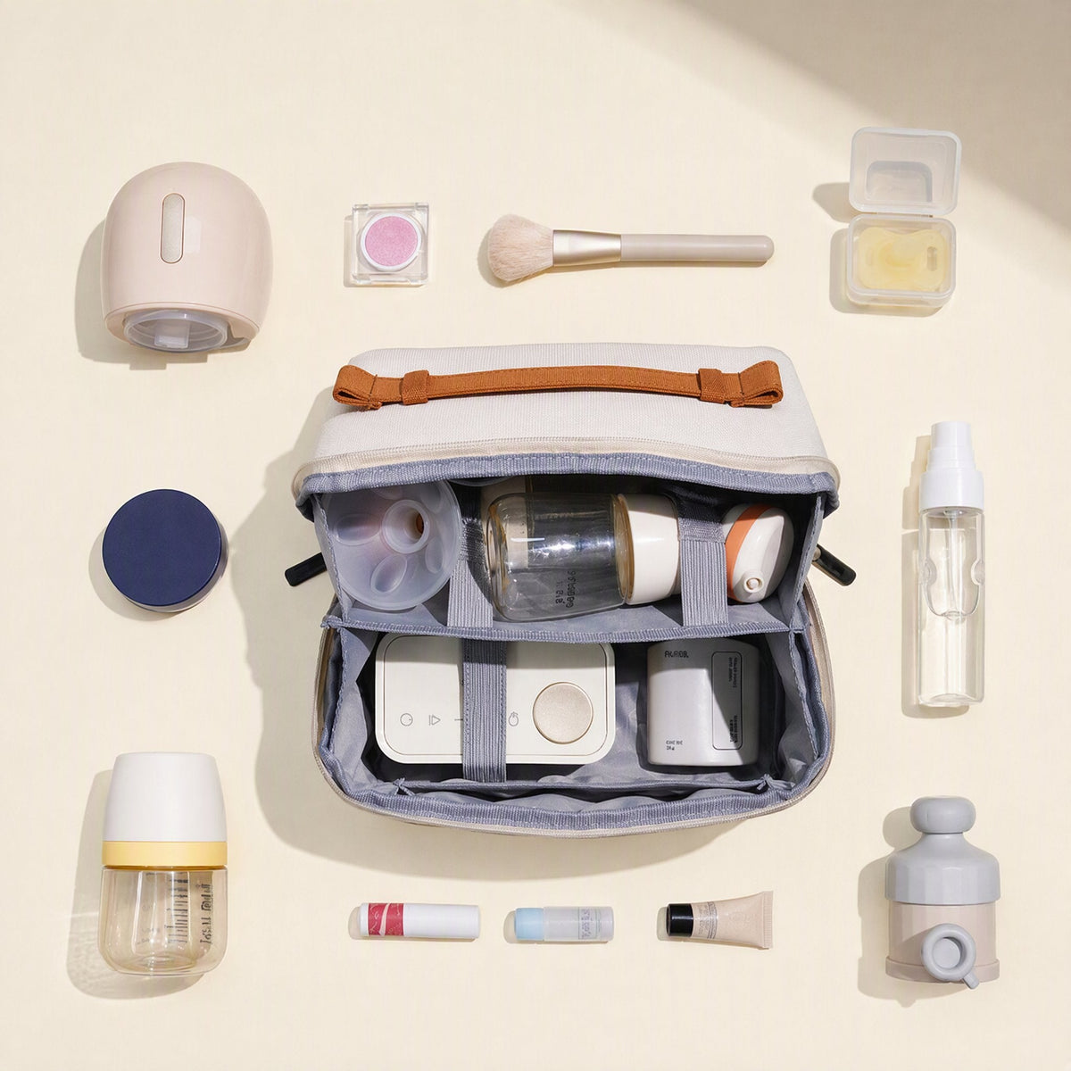 Cube-shaped breast pump storage bag made from 600D Oxford cloth - view 4