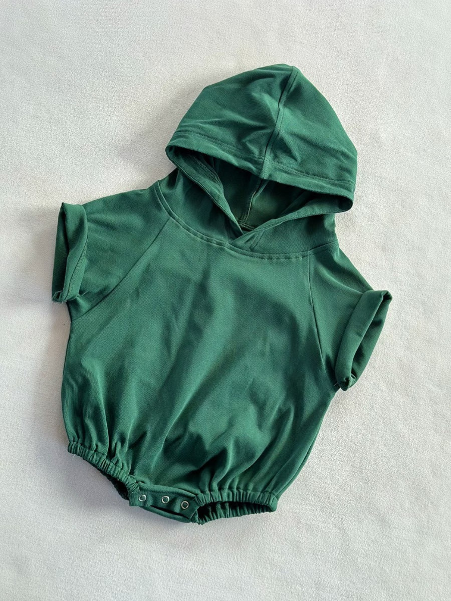 Baby Cute Candy-colored Hooded Cotton Romper