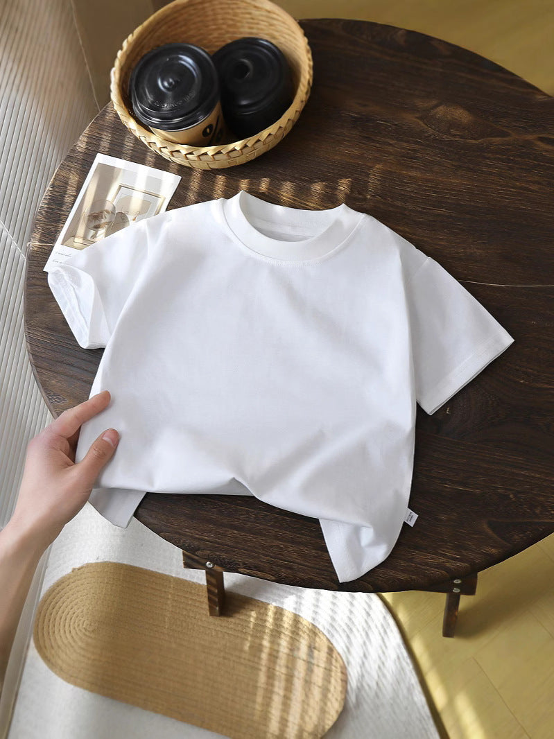 Children's Cotton Short-sleeved T-shirt Cotton Girl's Summer Wear New Style Boys' Top - image 2