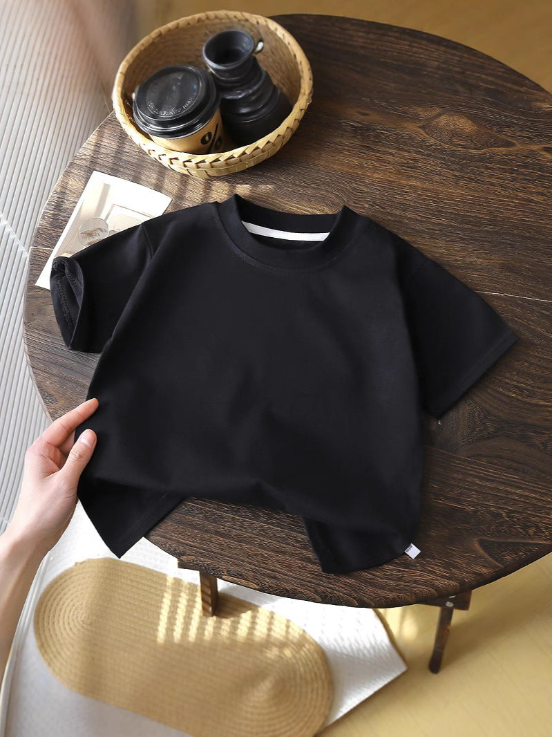 Children's Cotton Short-sleeved T-shirt Cotton Girl's Summer Wear New Style Boys' Top - image 3