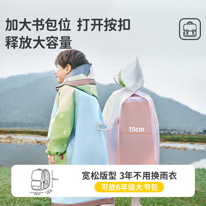 Explosive Lemon Baby Children's Raincoat for Girls Going to School Kindergarten Rain Poncho for Boys Lightweight Waterproof Long Style with Backpack Compartment - image 4
