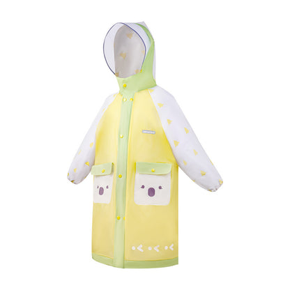 Explosive Lemon Baby Children's Raincoat for Girls Going to School Kindergarten Rain Poncho for Boys Lightweight Waterproof Long Style with Backpack Compartment - image 5