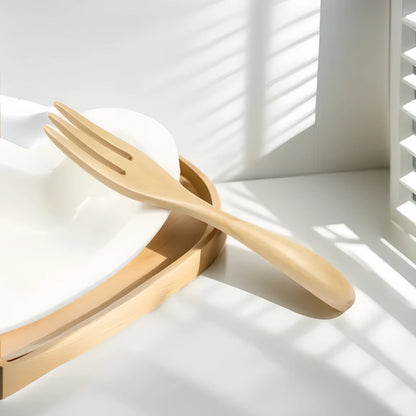 Wholesale Children's Wooden Spoon Baby Training Spoon Environmentally Friendly Lotus Wood Feeding Spoon Twisting Spoon Fork Child Soup Spoon Rice Spoon - image 4