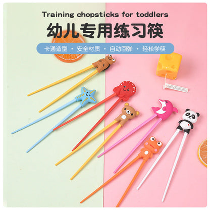 Cross-border Hot-selling Children's Chopsticks Children's Special Practice Chopsticks Silicone Chopsticks Tiger Mouth Rebound Chopsticks Children's Learning Cho - image 1