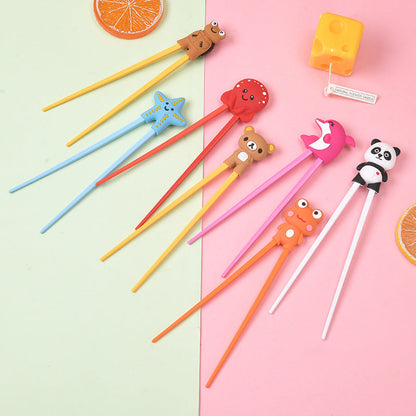 Cross-border Hot-selling Children's Chopsticks Children's Special Practice Chopsticks Silicone Chopsticks Tiger Mouth Rebound Chopsticks Children's Learning Cho - image 2