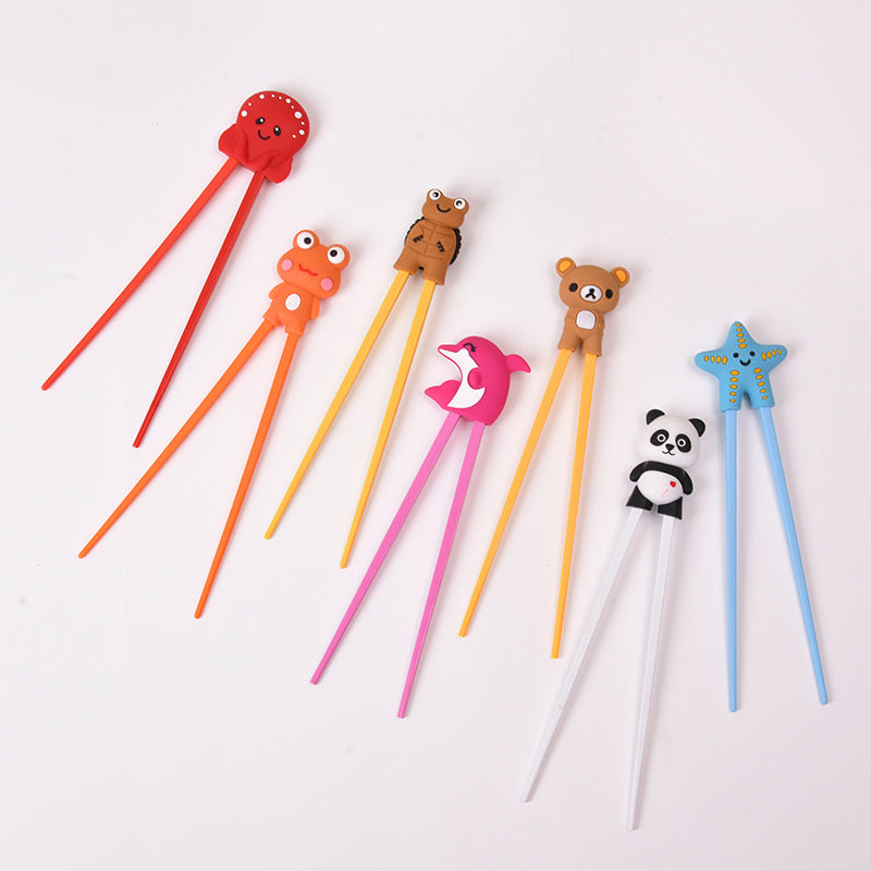 Cross-border Hot-selling Children's Chopsticks Children's Special Practice Chopsticks Silicone Chopsticks Tiger Mouth Rebound Chopsticks Children's Learning Cho - image 3