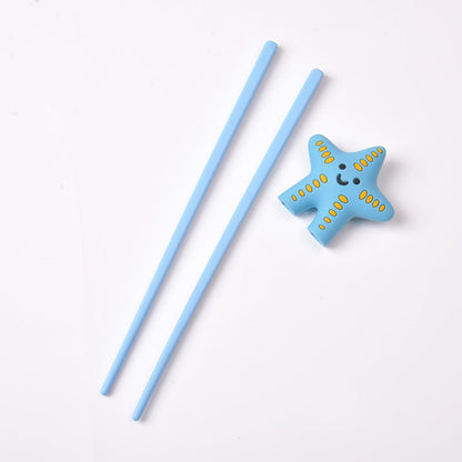 Cross-border Hot-selling Children's Chopsticks Children's Special Practice Chopsticks Silicone Chopsticks Tiger Mouth Rebound Chopsticks Children's Learning Cho - image 4