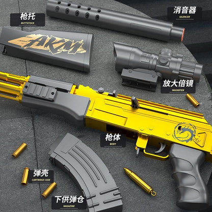 Extra-Large Ak47 Shell-Ejecting Soft Bullet Toy Gun for Children, Boys' Toy Assault Rifle, Pubg Tactical Toy Gun - image 3