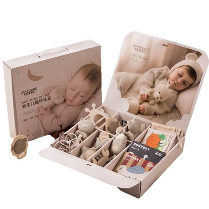Newborn Baby Full Moon Gift 0-3 Years Old Baby Newborn Gum Full Moon Gift Box suit Baby Hand Bell Play - image 5