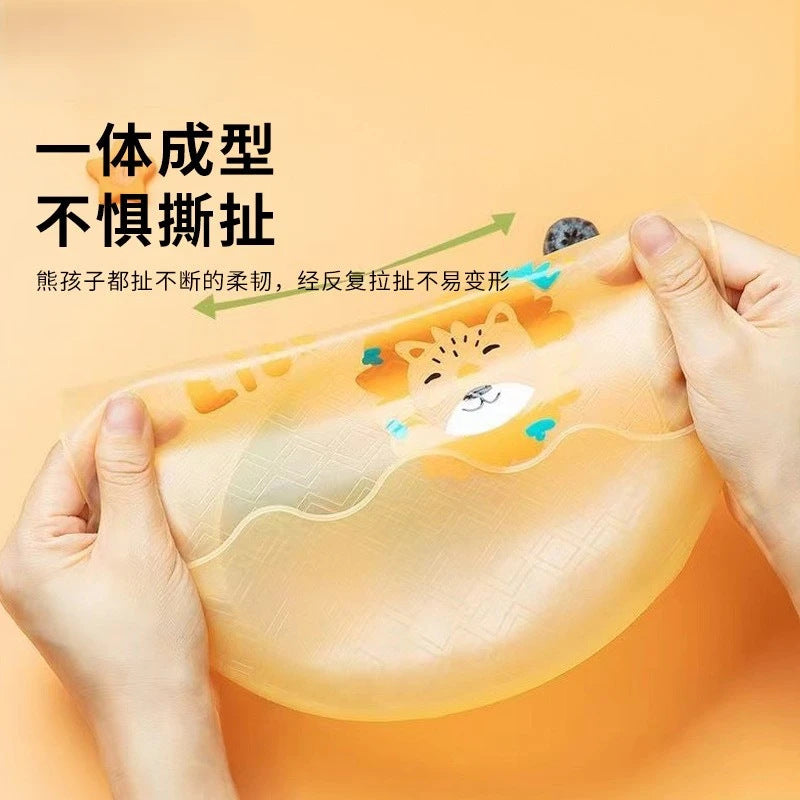 Baby's Food Bib Supplementary Food Food Bib Waterproof Silicone Baby Portable Children's Bib Slippery Anti-Dirty Thin Growth - image 2