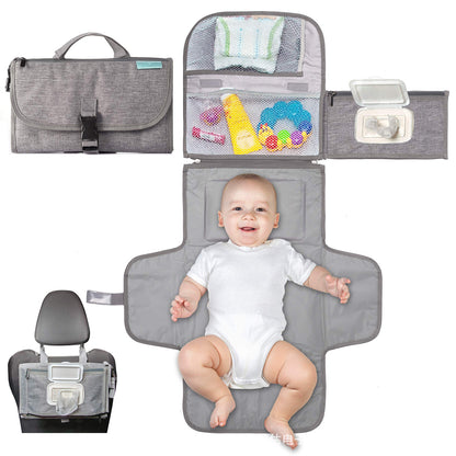 Baby diaper changing pad foldable waterproof diaper table portable diaper changing stroller hanging diaper pad bag - image 1