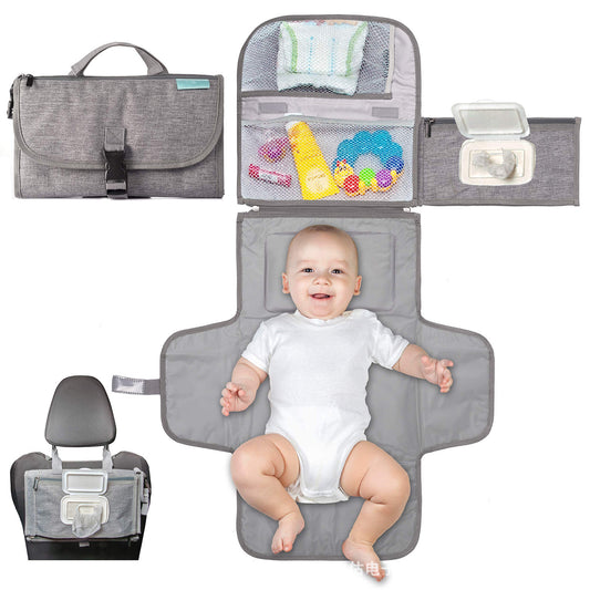 Baby diaper changing pad foldable waterproof diaper table portable diaper changing stroller hanging diaper pad bag - image 1