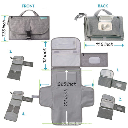 Baby diaper changing pad foldable waterproof diaper table portable diaper changing stroller hanging diaper pad bag - image 4