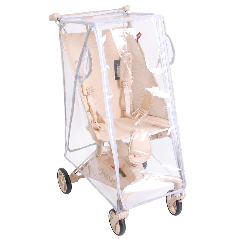 Baby Stroller Wind and Rain Cover, Small Carry-On Flat-Top Stroller, Baby Walking Essential, Windproof Raincoat, Thickened Universal Accessory - image 5