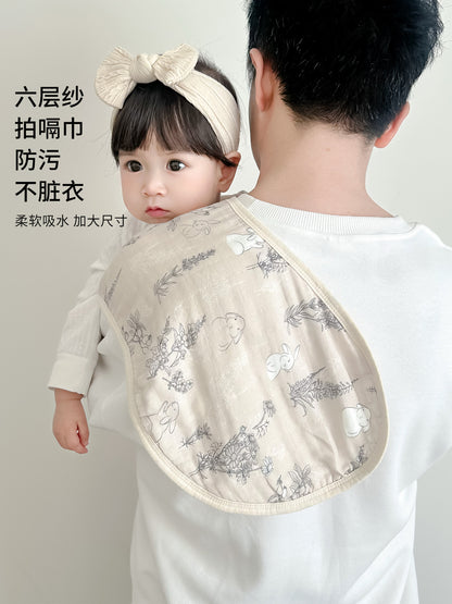 class a baby saliva towel bamboo cotton gauze bib bib baby products baby shoulder pad anti-overflow milk burp towel - image 1
