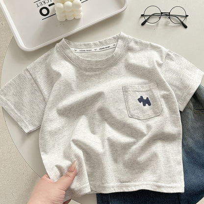 Children's Pure Cotton T-Shirt Pure Cotton Boys Summer Clothes Baby New Kidsren's Clothing Girls Loose Casual Tops Half Sleeves - image 4