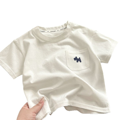 Children's Pure Cotton T-Shirt Pure Cotton Boys Summer Clothes Baby New Kidsren's Clothing Girls Loose Casual Tops Half Sleeves - image 5