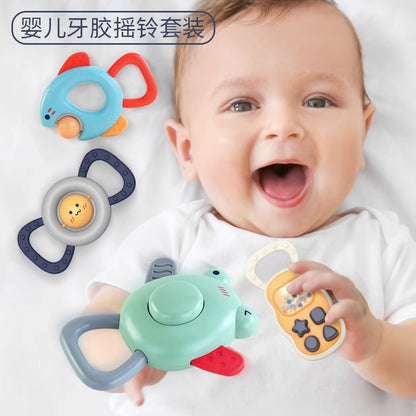 Youleen Baby Hand Rattle Teeth Gel 0-3 Months Newborn Baby Soothing Educational Toys 1 Year Old Gift Box suit - image 2