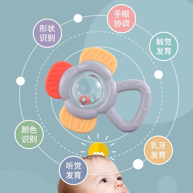 Youleen Baby Hand Rattle Teeth Gel 0-3 Months Newborn Baby Soothing Educational Toys 1 Year Old Gift Box suit - image 3