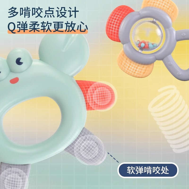 Youleen Baby Hand Rattle Teeth Gel 0-3 Months Newborn Baby Soothing Educational Toys 1 Year Old Gift Box suit - image 4