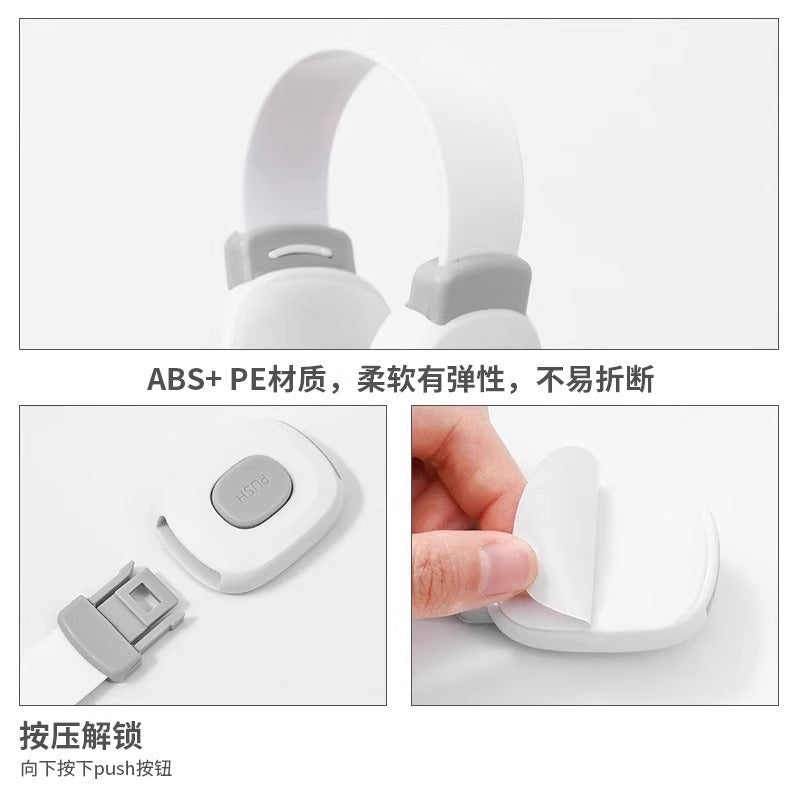Children's Latch Drawer Lock Safety Baby Anti-opening Anti-pinch Baby's sliding door Refrigerator Protective Cabinet Cabinet Door Lock - image 3