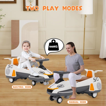 Electric Ride on Wiggle Car for Kids Toddlers with Light