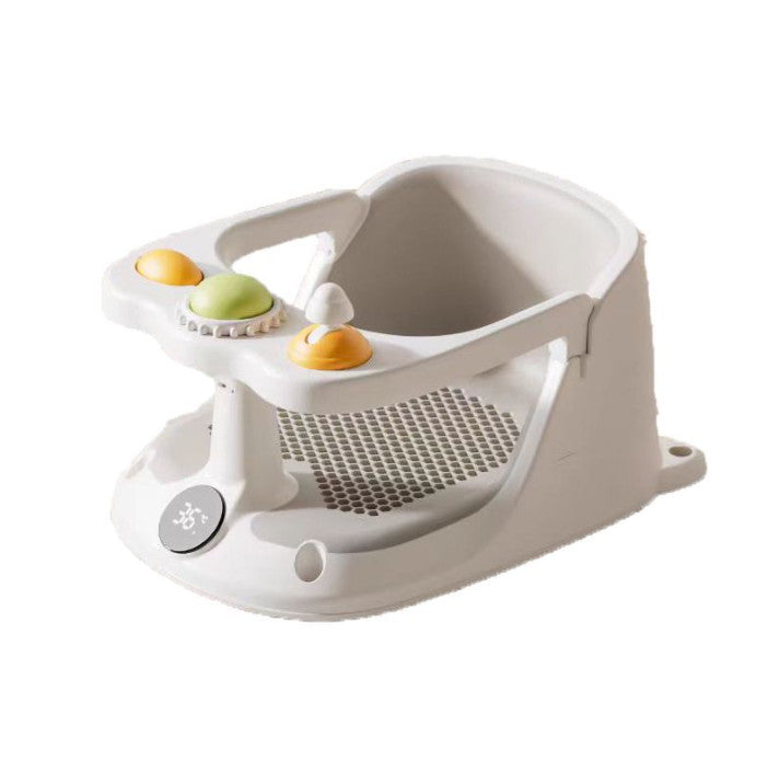 Baby Bath Seat Non-slip Soft Toddler Bath Chair Suction Cups