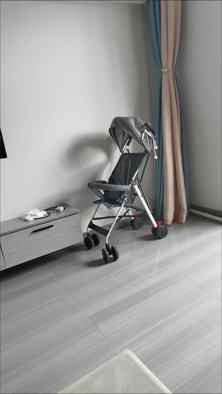 Foldable Baby Stroller Pram Pushchair with Sunshade Foot Brake