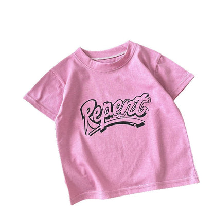 Children's Short-Sleeved T-Shirt, Pure Cotton, Girls' Summer Clothing, Baby Clothing, Boys' Tops, One-Piece Wholesale for Young Children - image 5