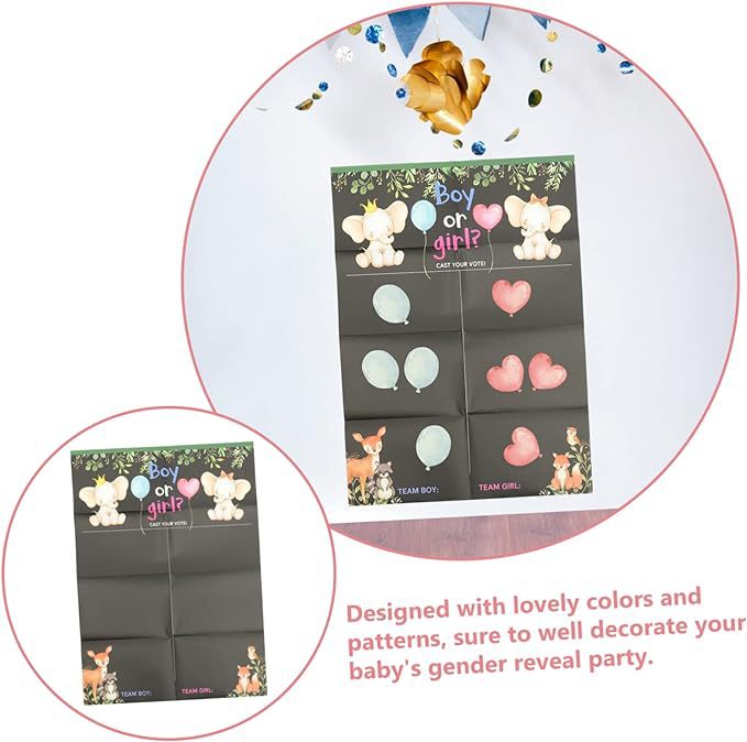Gender Reveal Amazon Baby Reveal Party Game Card Baby Shower Birthday Party Party Poster - image 2