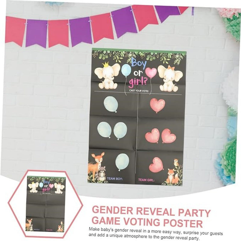 Gender Reveal Amazon Baby Reveal Party Game Card Baby Shower Birthday Party Party Poster - image 4