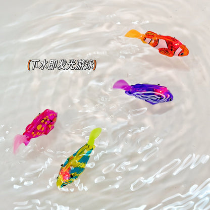 Children's electric simulation toy fish baby bathing water play pet fish swimming induction light-emitting swing small fish - image 4