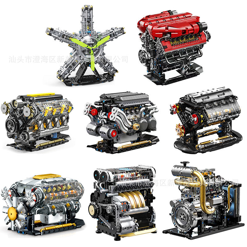 Takashika 3053-Yc614 Mechanical Engine Trendy Model Building Blocks Children's Educational Assembly Toy Gift for Boys - image 3