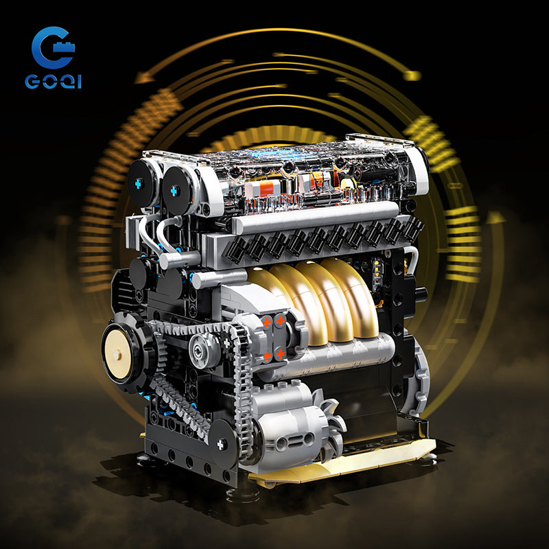 Takashika 3053-Yc614 Mechanical Engine Trendy Model Building Blocks Children's Educational Assembly Toy Gift for Boys - image 4