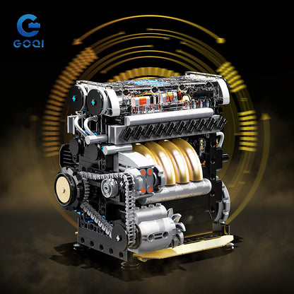 Takashika 3053-Yc614 Mechanical Engine Trendy Model Building Blocks Children's Educational Assembly Toy Gift for Boys - image 4