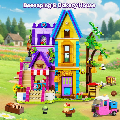 Hogokids Beekeeping & Bakery House Building Toy with LED Light