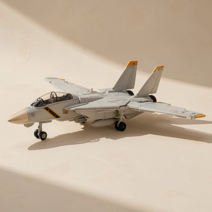 1:72 SU-57S stealth fighter aircraft model made from ABS plastic building blocks - view 2